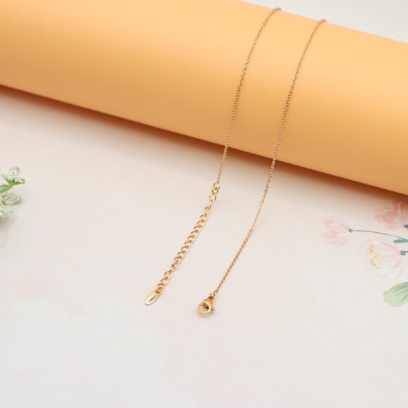 -"Minimalist Rose Gold Cloud Pendant Necklace, Adjustable Chain, XPNL0193 - Picture 11 of 13